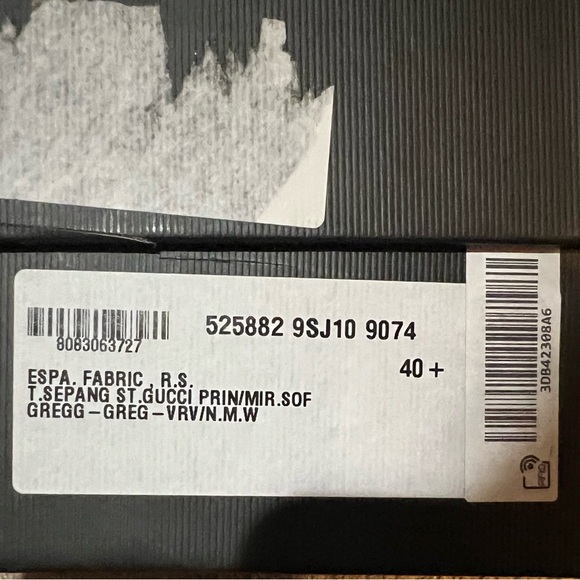 New Gucci canvas logo print canvas espadrilles flats - Picture 9 of 9